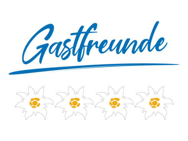 Gastfreunde Logo Edelweiss 4 Stück